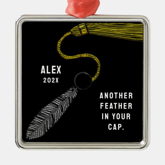 Personalisierter Abschluss Keepake-Geschenk Ornament Aus Metall (Vorne)