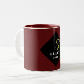 Personalisierter Abschluss Keepake-Geschenk Zweifarbige Tasse (Vorderseite Links)