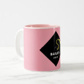 Personalisierter Abschluss Keepake-Geschenk Zweifarbige Tasse (Vorderseite Links)