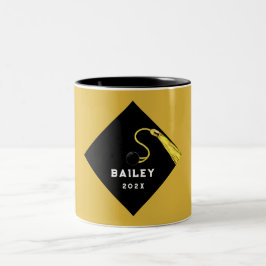 Personalisierter Abschluss Keepake-Geschenk Zweifarbige Tasse