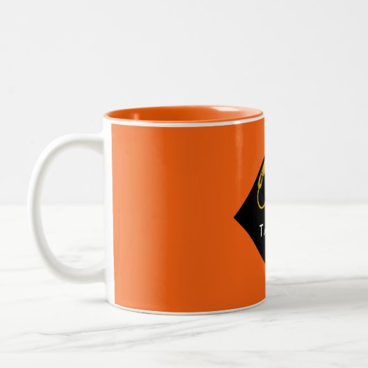 Personalisierter Abschluss Keepake-Geschenk Zweifarbige Tasse (Links)