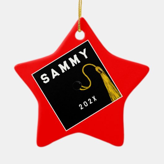 Personalisierter Abschluss Keepake Keramik Orna Keramik Ornament (Vorne)