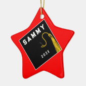 Personalisierter Abschluss Keepake Keramik Orna Keramik Ornament (Links)