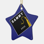 Personalisierter Abschluss Keepake Keramik Orna Ornament (Links)
