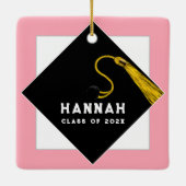 Personalisierter Abschluss Keepake Keramikornament (Rückseite)