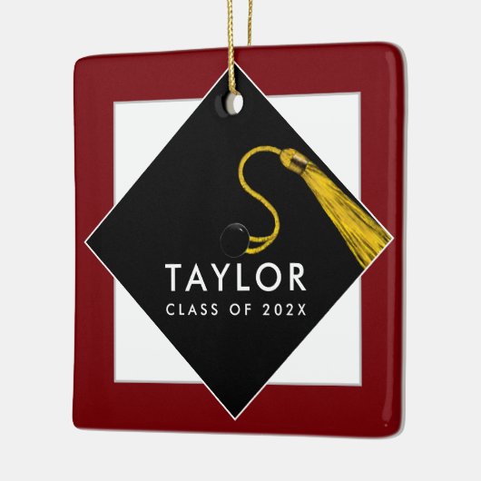 Personalisierter Abschluss Keepake Keramikornament (Links)