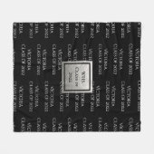 Personalisierter Abschluss Keepake-Klasse des Datu Fleecedecke (Vorderseite (Horizontal))