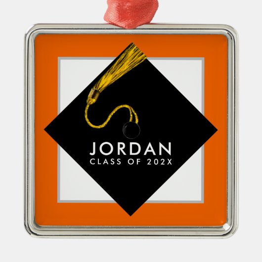 Personalisierter Abschluss Keepake Ornament Aus Metall (Vorne)