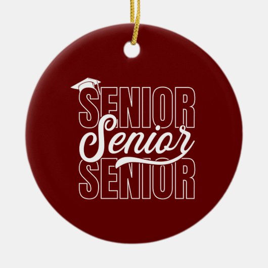 Personalisierter Abschluss Keramik Ornament (Vorne)