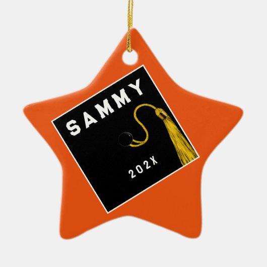 Personalisierter Abschluss Keramik Ornament (Vorne)