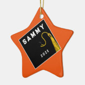 Personalisierter Abschluss Keramik Ornament (Links)