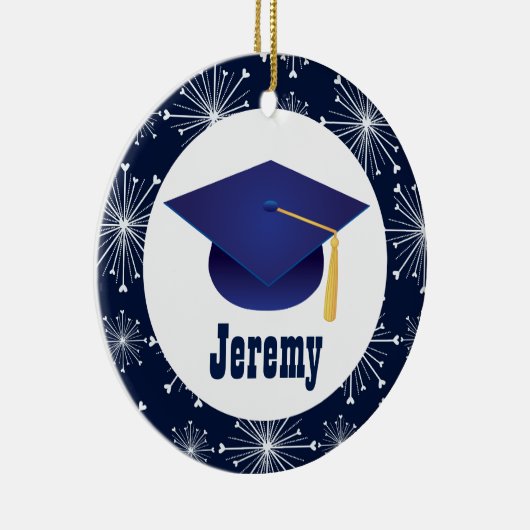 Personalisierter Abschluss Keramik Ornament (Rechts)