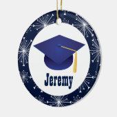 Personalisierter Abschluss Keramik Ornament (Links)