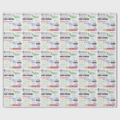 Personalisierter Abschluss Kunst Geschenkpapier (Flach)