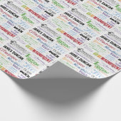 Personalisierter Abschluss Kunst Geschenkpapier (Ecke)