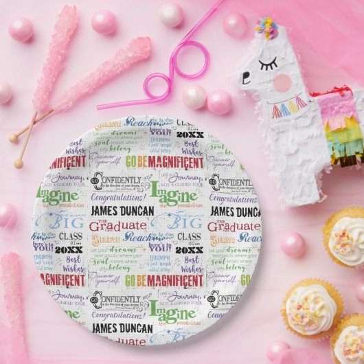 Personalisierter Abschluss Kunst Pappteller (Party)