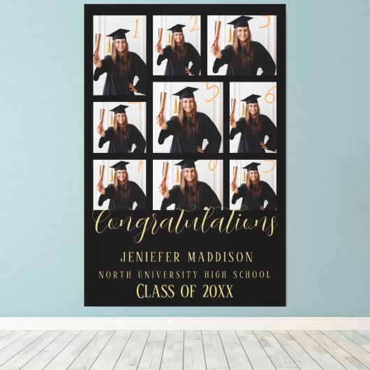 Personalisierter Abschluss Leinwanddruck (Insitu (Holzboden))