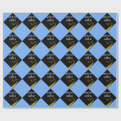 Personalisierter Abschluss Light Blue-Geschenk Geschenkpapier (Flach)