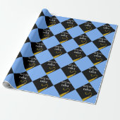 Personalisierter Abschluss Light Blue-Geschenk Geschenkpapier (Ungerollt)