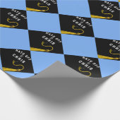 Personalisierter Abschluss Light Blue-Geschenk Geschenkpapier (Ecke)