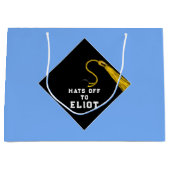 Personalisierter Abschluss Light Blue Grosse Gesch Große Geschenktüte (Vorderseite)