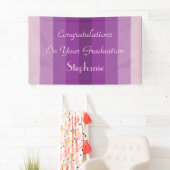 Personalisierter Abschluss Lila Streifen signieren Banner (Insitu)