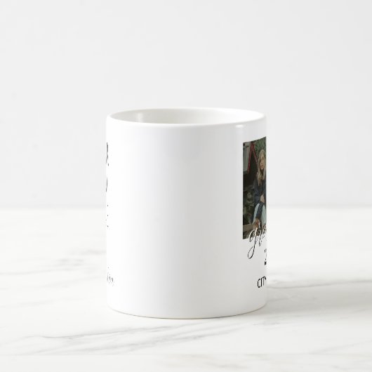 Personalisierter Abschluss mit 3 Fotos Kaffeetasse (Mittel)