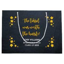 Personalisierter Abschluss mit Gold Star Große Geschenktüte