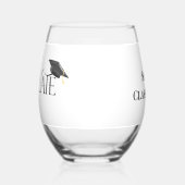 Personalisierter Abschluss mit Grad Cap-Klasse Weinglas Ohne Stiel (Links)