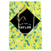 Personalisierter Abschluss Mittlere Geschenktasche Geschenktüte (Rückseite)