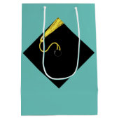 Personalisierter Abschluss Mittlere Geschenktasche Geschenktüte (Rückseite)