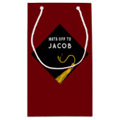 Personalisierter Abschluss Mittlere Geschenktasche Kleine Geschenktüte (Rückseite)