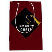 Personalisierter Abschluss Mittlere Geschenktüte (Vorderseite)