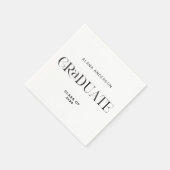 Personalisierter Abschluss Modern Minimalistisch E Serviette (Ecke)