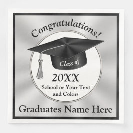 Personalisierter Abschluss Napkins Ihr Text, Ihre  Serviette