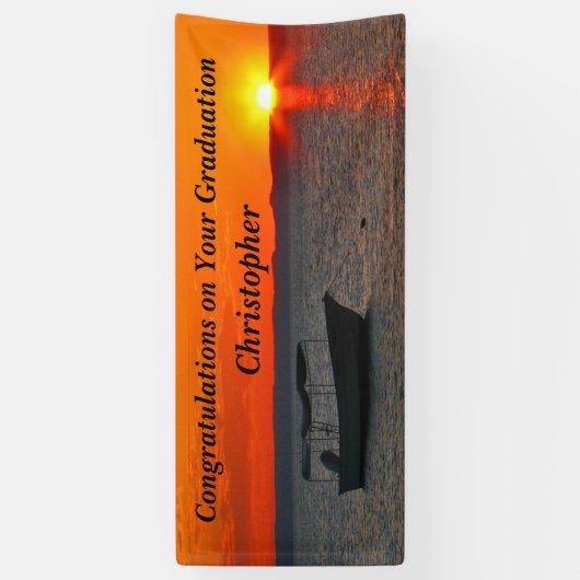 Personalisierter Abschluss oder Ruhestand von Fisc Banner (Vertikal)