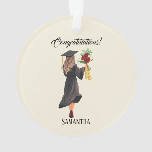 Personalisierter Abschluss Ornament (Rückseite)