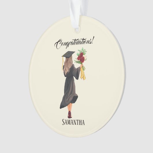 Personalisierter Abschluss Ornament (Vorderseite)