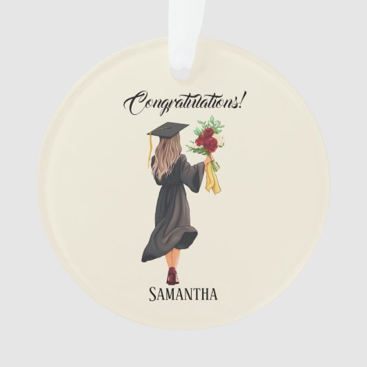 Personalisierter Abschluss Ornament (Vorderseite)