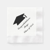 Personalisierter Abschluss Paper Napkins Serviette (Vorderseite)
