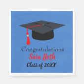 Personalisierter Abschluss Paper Party Napkins Serviette (Vorderseite)