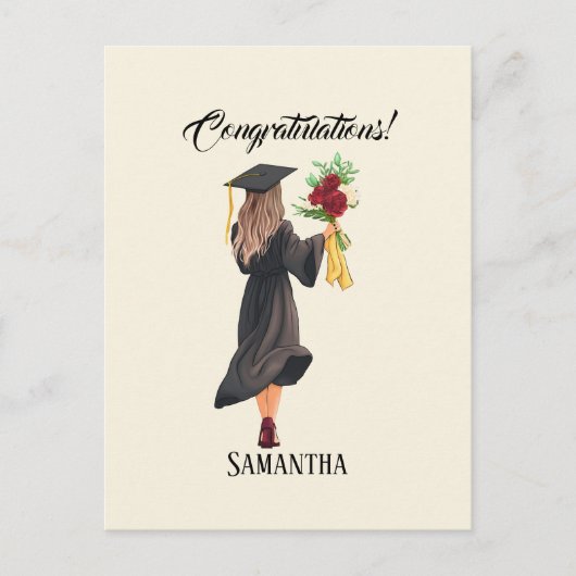 Personalisierter Abschluss Postkarte (Vorderseite)