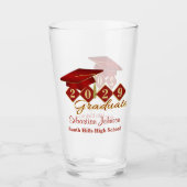 Personalisierter Abschluss Red & Gold 20XX Glas (Vorderseite)