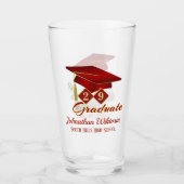 Personalisierter Abschluss Red & Gold 20XX Glas (Vorderseite)