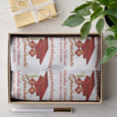 Personalisierter Abschluss Red & Gold Seidenpapier (Geschenk)