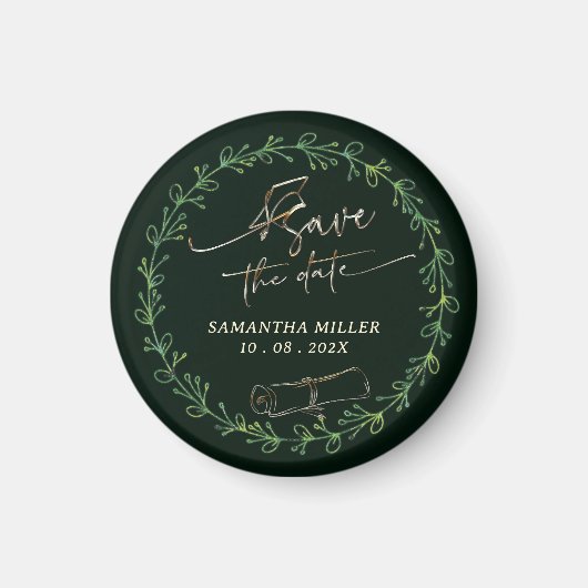 Personalisierter Abschluss Save the Date Magnet (Vorne)