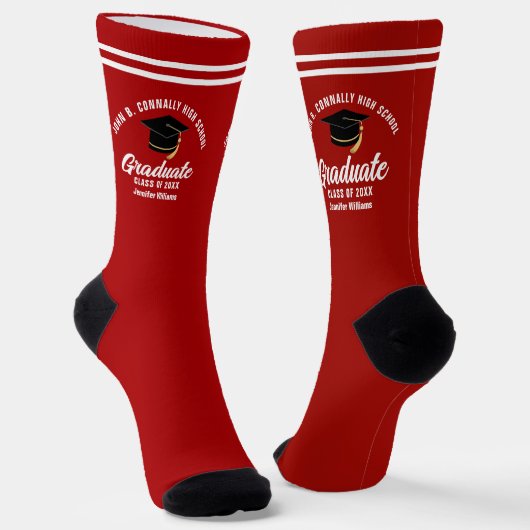 Personalisierter Abschluss Socken (Gewinkelt)