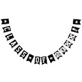 PERSONALISIERTER ABSCHLUSS-UNTERZEICHNUNG, schwarz Wimpelkette (Alle)