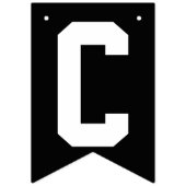 PERSONALISIERTER ABSCHLUSS-UNTERZEICHNUNG, schwarz Wimpelkette (Zweite Fahne)