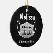 Personalisierter Abschluss während einer Pandemie  Keramik Ornament (Rechts)